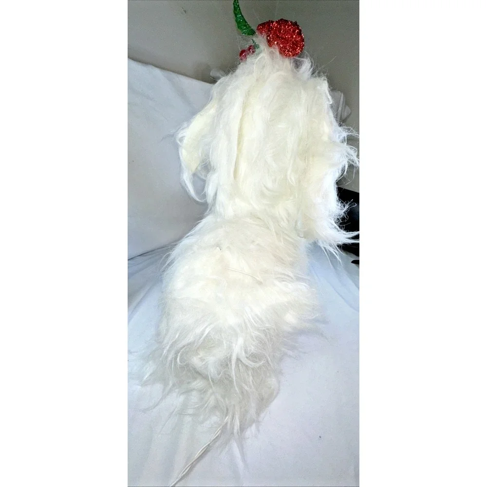 HOLIDAY TIME LIGHT UP LED PLUSH SHIH TZU Christmas Decoration Cute Dog TESTED